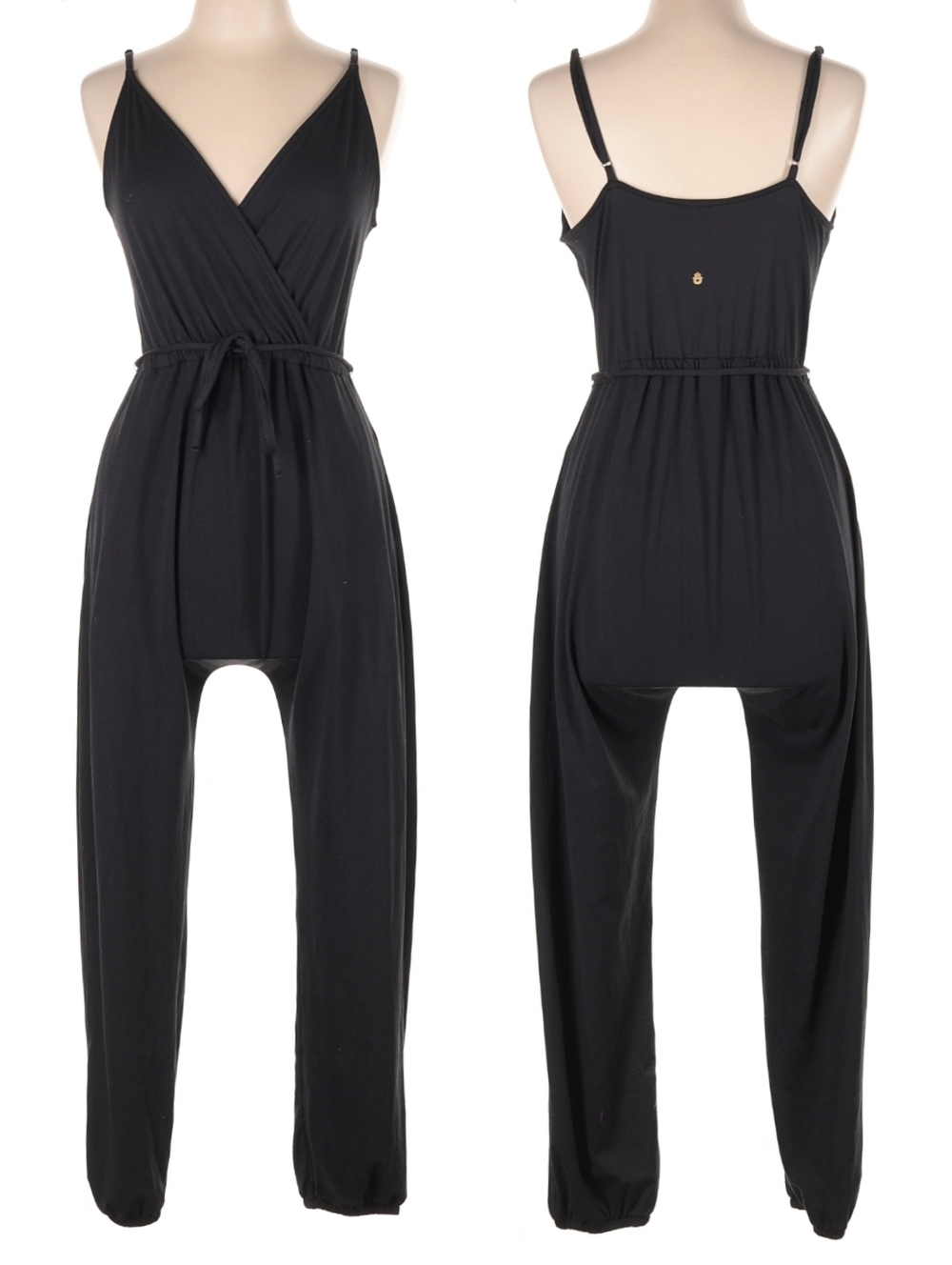 Spiritual Gangster Sun Salutation Harem Sleeveless Jumpsuit Drawstring Waist L